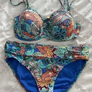 Vibrant Paisley Bikini Set